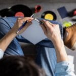 Male Hand Holding Pen Or Pencil And Notebook Stude 5S89XTH 150x150