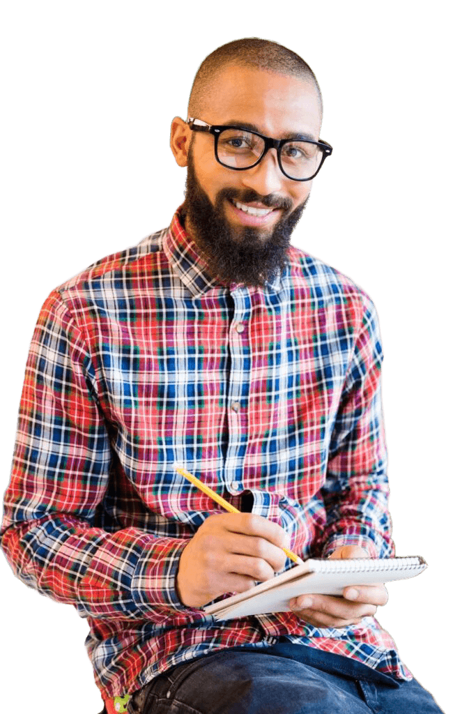 Man Sitting On The Table With Notepad And Pencil PYSGQCE 683x1024 1